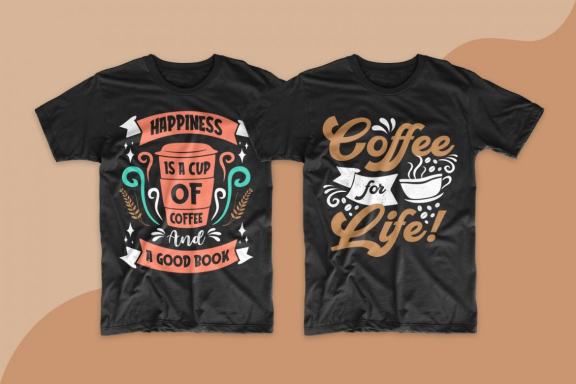 Coffee T-shirt Design Typography Quotes Bundle