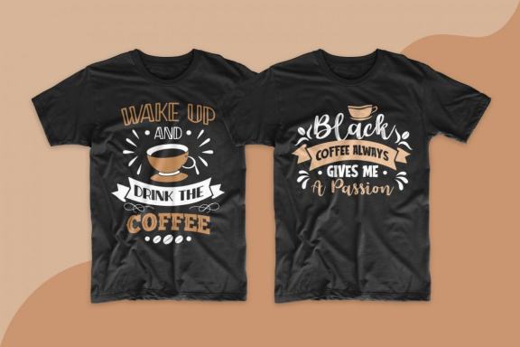 Coffee T-shirt Design Typography Quotes Bundle