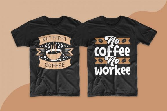 Coffee T-shirt Design Typography Quotes Bundle