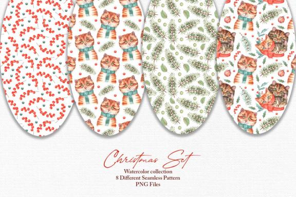 Watercolor Christmas Set