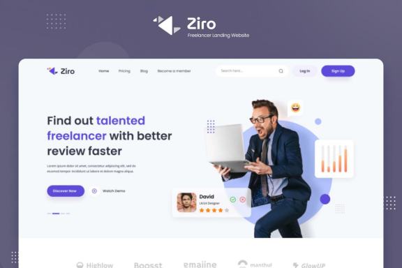 Ziro - Freelancer Directory Website Design Template