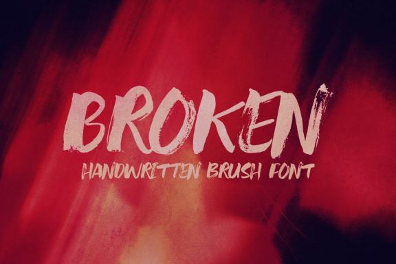 Broken Bold Brush Font
