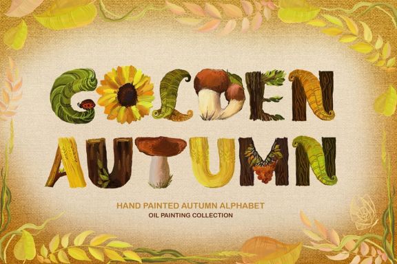 Golden Autumn Alphabet