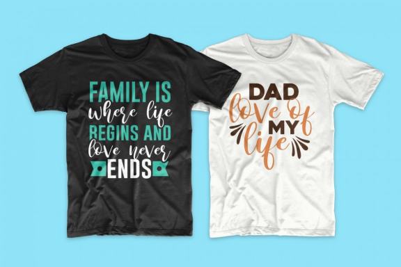 Family Quotes and Sayings Typography Bundle