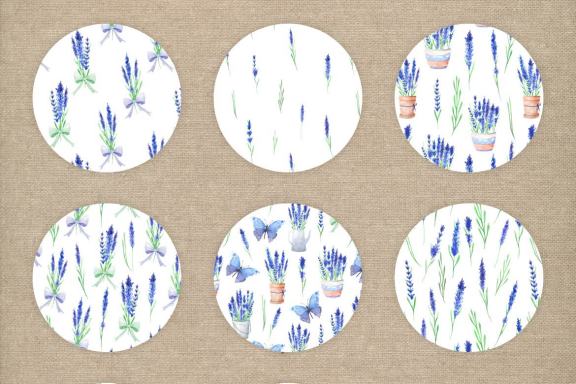 Lavender Watercolor Seamless Pattern