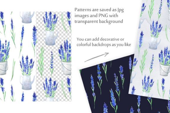Lavender Watercolor Seamless Pattern