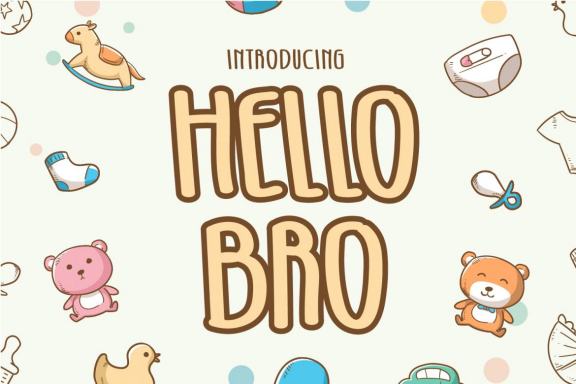 Hello Bro - Cute Display Font