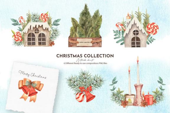 Watercolor Christmas Collection