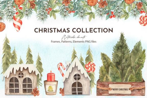Watercolor Christmas Collection