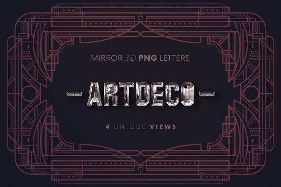 Artdeco Mirror - 3D Lettering