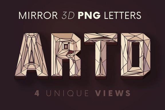 Artdeco Mirror - 3D Lettering
