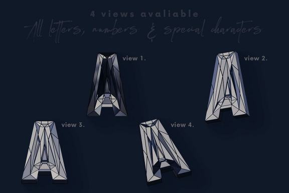 Artdeco Mirror - 3D Lettering