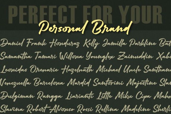 Adelina Camarie Bold Signature Font