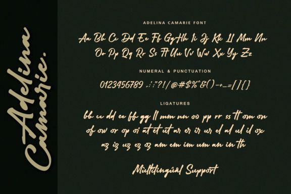 Adelina Camarie Bold Signature Font