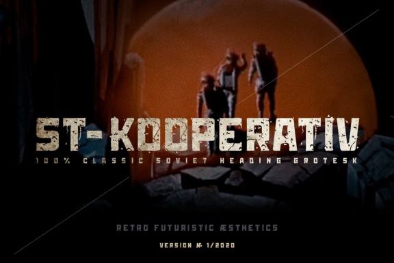 KOOPERATIV Soviet poster font