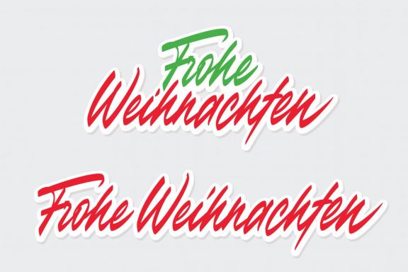Merry Christmas vector lettering