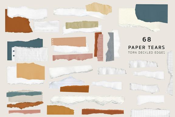 Torn Deckled Paper Edges