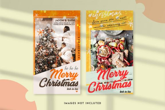 15 Christmas instagram stories template set