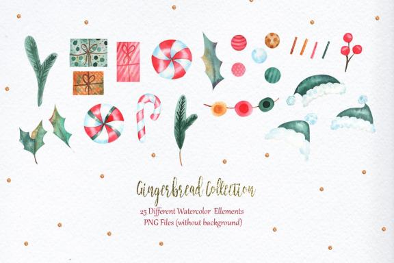 Watercolor Gingerbread Collection