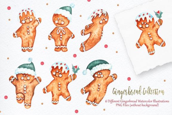 Watercolor Gingerbread Collection