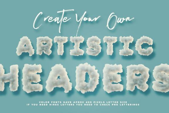 Foam or Clouds - Color SVG Font