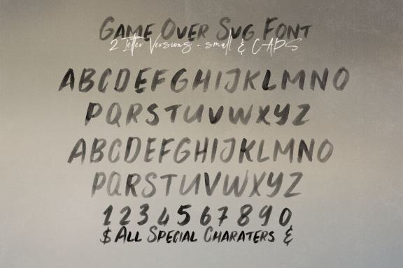 Game Over Brush & SVG Font