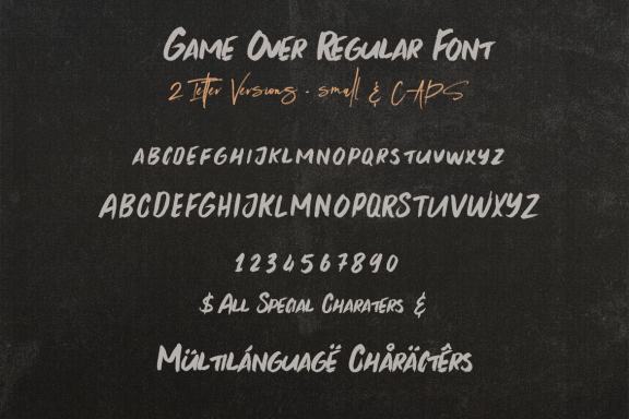 Game Over Brush & SVG Font