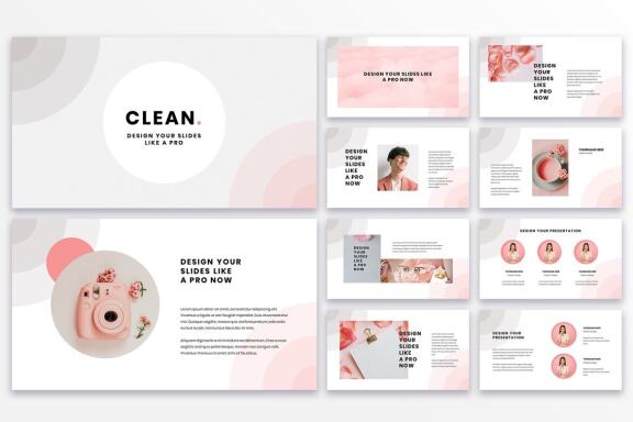 Clean Pink PowerPoint Template
