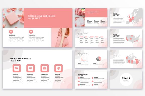 Clean Pink PowerPoint Template