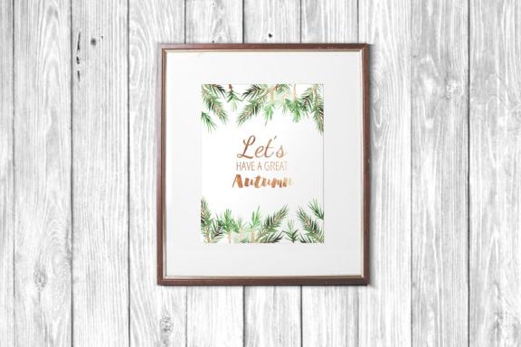 Watercolor Pine Branches Set Graphic