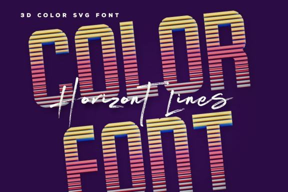 Horizontal Lines - Color SVG Font