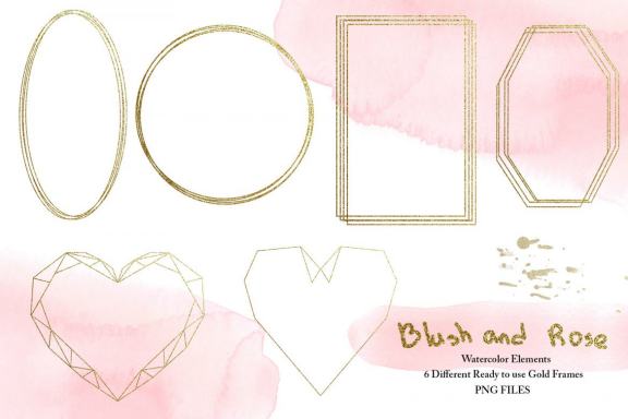 Watercolor Blush and Rose Collection