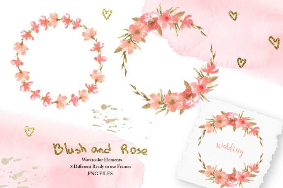 Watercolor Blush and Rose Collection