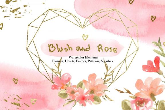 Watercolor Blush and Rose Collection