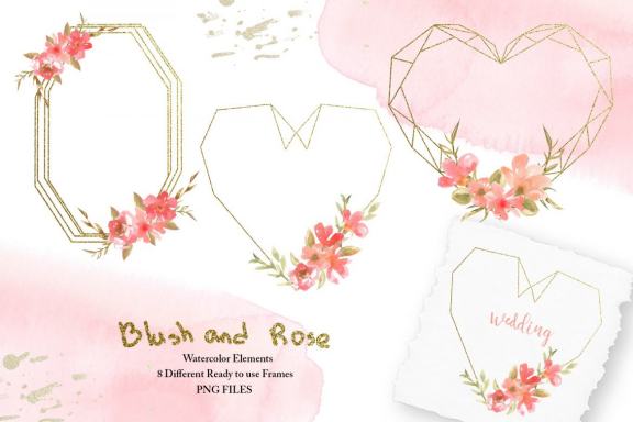 Watercolor Blush and Rose Collection