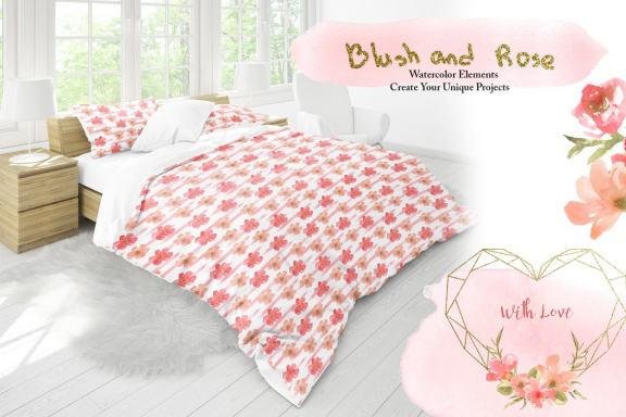 Watercolor Blush and Rose Collection