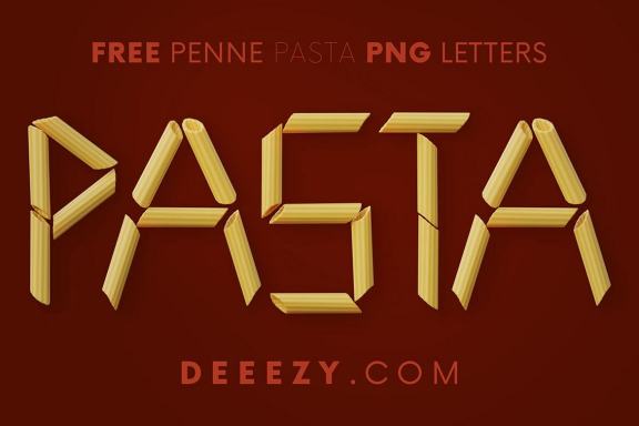 Penne Pasta - Free 3D Lettering