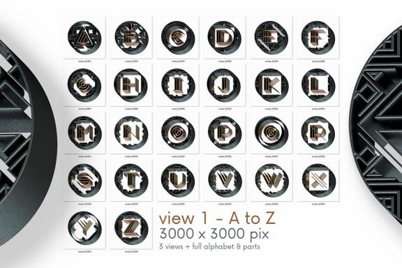 Artdeco Radial - 3D Lettering