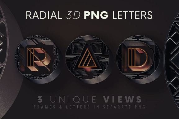 Artdeco Radial - 3D Lettering