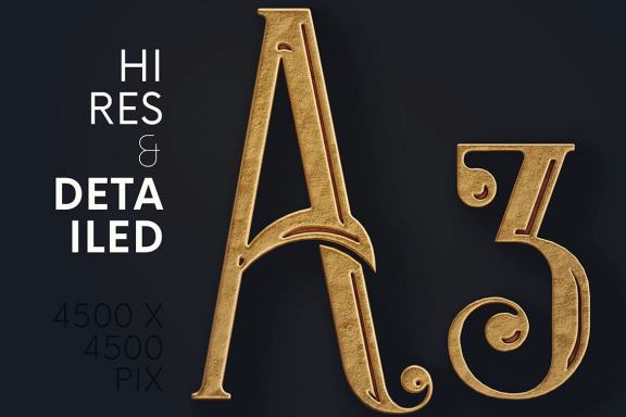 Artdeco Simple - 3D Lettering