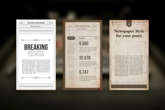 Newspaper Social Media Templates
