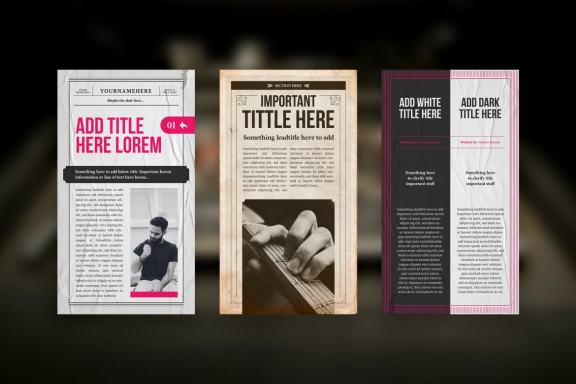 Newspaper Social Media Templates