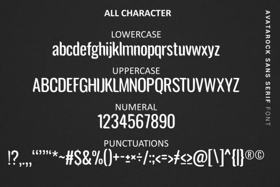 Avatarock - Free Modern Font