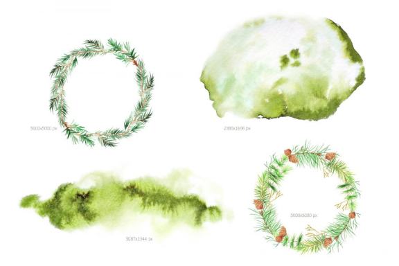 Watercolor Forest Graphic Set