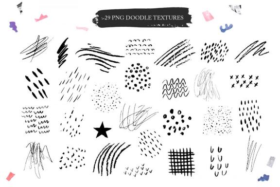 Modern Collage Cutout papers clipart set
