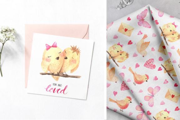 Watercolor Valentine's Day Set Vol.2