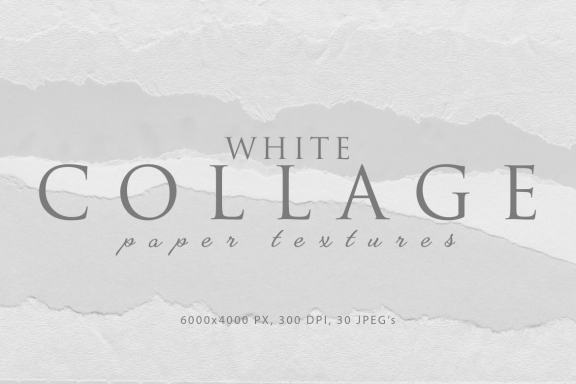 Collage White Paper Textures