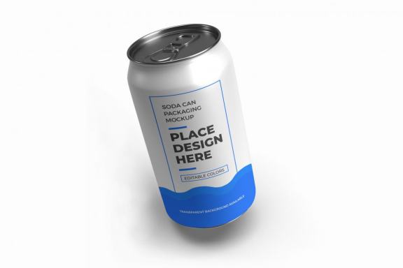 Soda Can Packaging Mockup Template