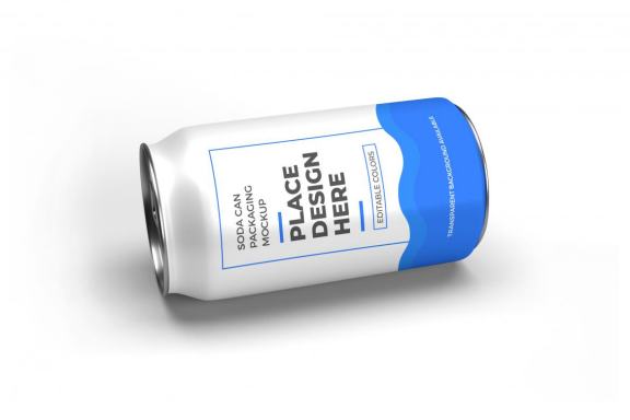 Soda Can Packaging Mockup Template