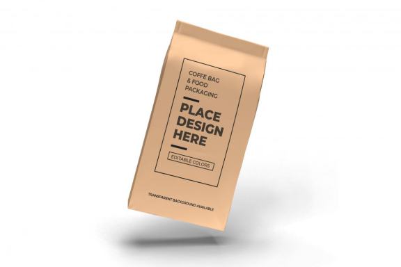 Coffee and Food Bag Packaging Mockup Template 